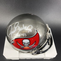 HOF - Buccaneers Ronde Barber Signed Mini Helmet with HOF 23 Inscription