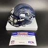 HOF - Seahawks Steve Largent Signed Mini Helmet with HOF 95 Inscription