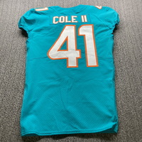 NFL - Dolphins Brian Cole II Game Cut Jersey Size 40 With Shula Patch
