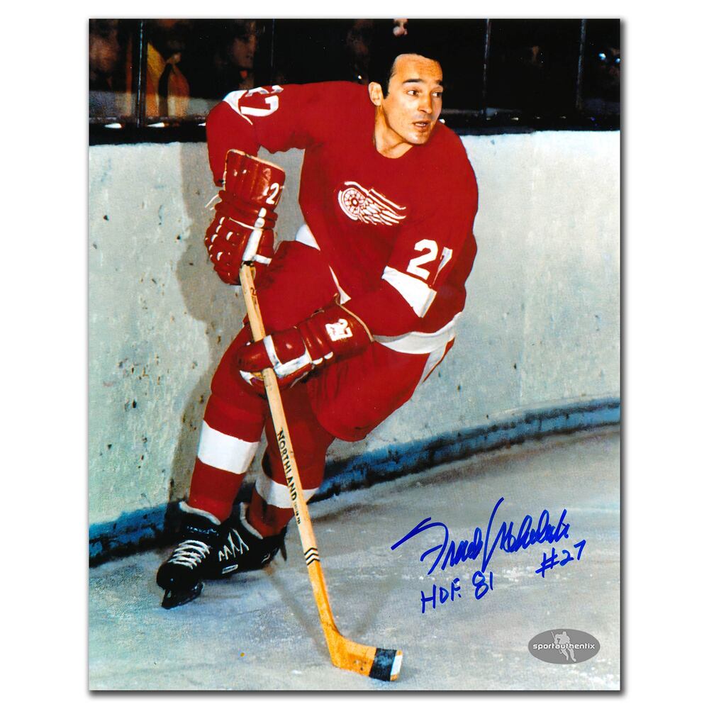 Frank Mahovlich Detroit Red Wings Breakout Autographed 8x10