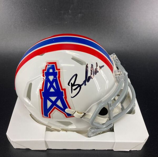 Titans - Coach Brian Callahan Signed Oilers Mini Helmet - Unauthenticated