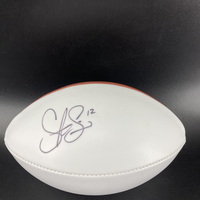 NFL - Panthers Steve Smith Signed Panel Football