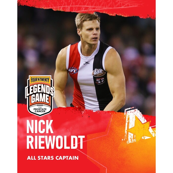Photo of Nick Riewoldt All Stars 2025 Legends Game Match-Worn Guernsey