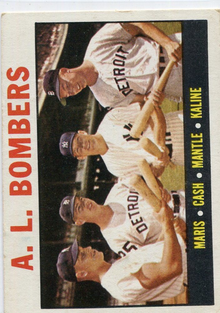 1964 Topps #331 AL Bombers/Roger Maris/Norm Cash/Mickey Mantle/Al Kaline