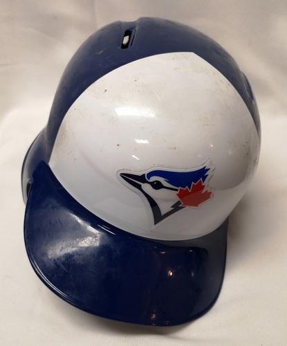 Photo of Authenticated Game Used Helmet - #8 Kendrys Morales: May 23, 2018: 1-for 1 with 1 RBI. Aug 20, 2018: 2-for-4 with 2 HRs and 4 RBIs (Part of Streak of Team Record 7 Straight Games with HR). Size 7 1/2.