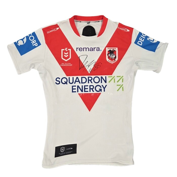 Photo of Dylan Egan 2025 St George Illawarra Dragons Home Jersey