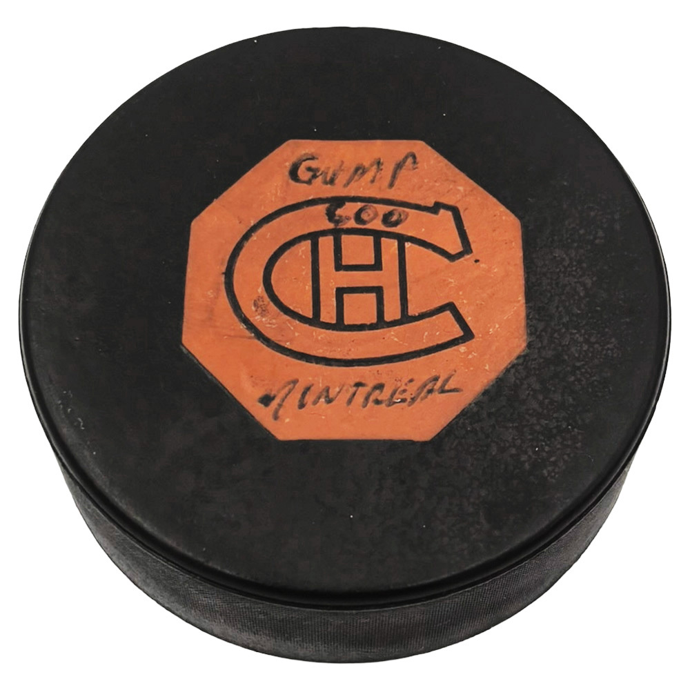 Gordie Howe Game-Used 600th Goal Puck - First Player to Reach Milestone