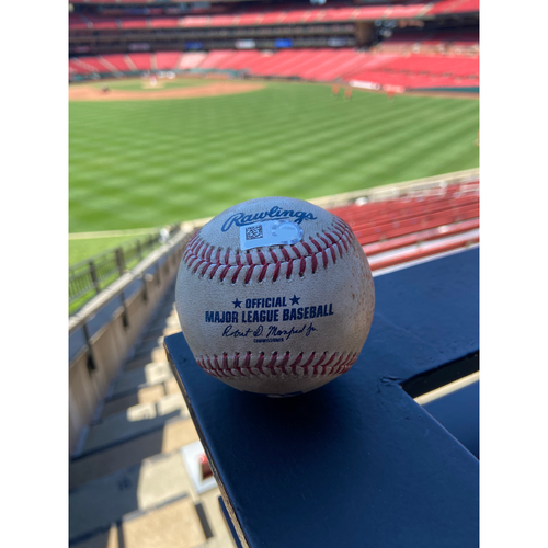 Cardinals Authentics: Game Used Pitched Baseball by Adam Wainwright to Nick Maton *Strikeout* - 4/26/21 vs. PHI