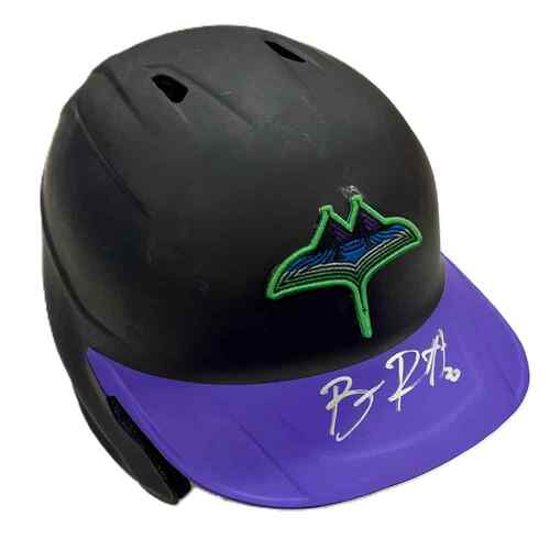 Photo of Game Used Autographed City Connect Batting Helmet: Ben Rortvedt - August 31, 2024 v SDP