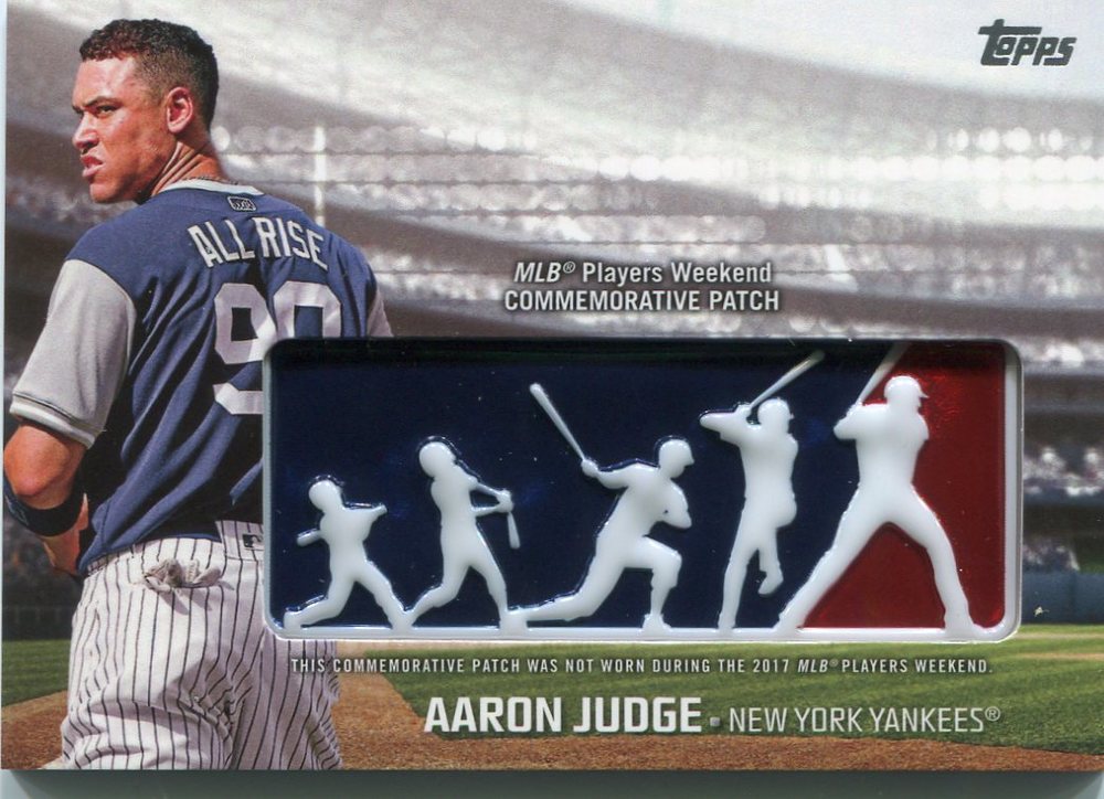 2018 Topps Players Weekend Patches #PWPAJU Aaron Judge