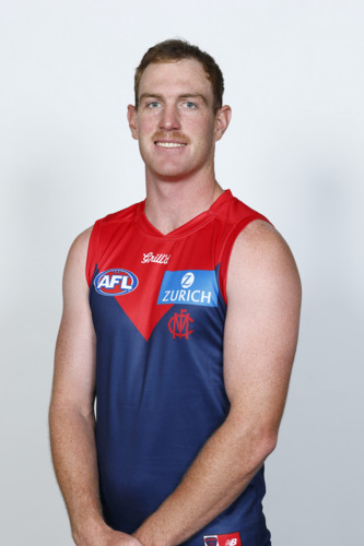 Photo of 2025 Melbourne Demons Retro Gather Round Blue Guernsey - Harrison Petty #35