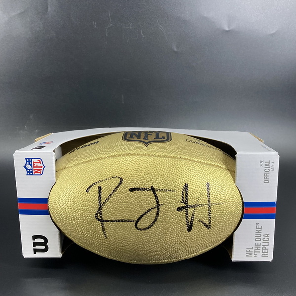 NFL - Broncos RJ Harvey Signed Gold Composite Football
