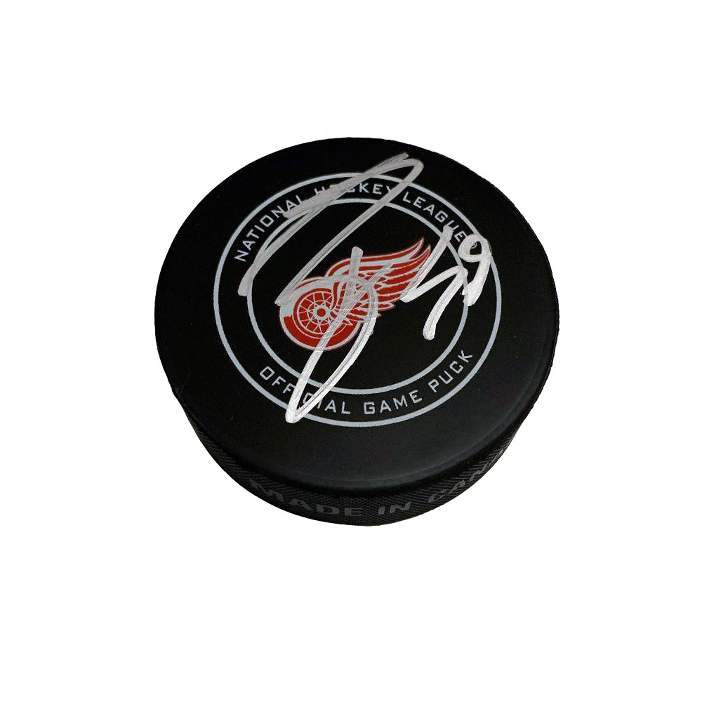 TYLER BERTUZZI Signed Detroit Red Wings Official Game Puck