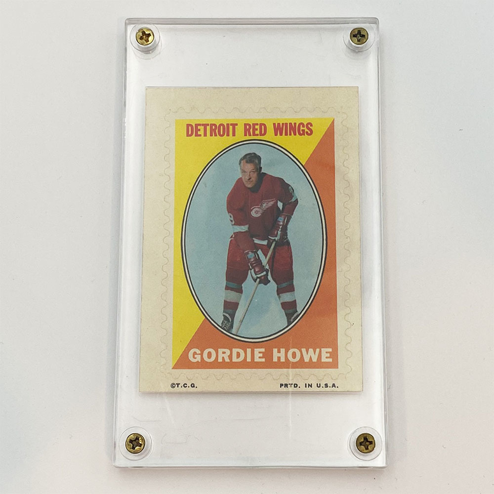 Gordie Howe 1970-71 Topps Sticker Stamp Card