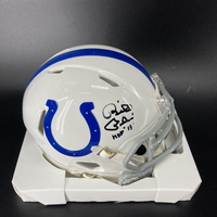 HOF - Colts Bill Polian Signed Mini Helmet with HOF 15 Inscription