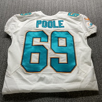 NFL - Dolphins Terry Poole Game Cut Jersey Size 44