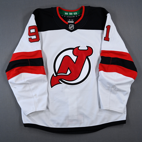 Image of Mercer, Dawson<br>White Set 2<br>New Jersey Devils<br>2024-25<br>#91