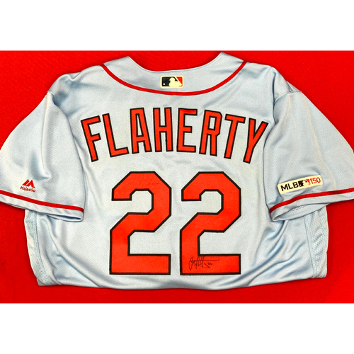 Jack Flaherty Autographed Team Issued Road Alternate Jersey (Size 46)
