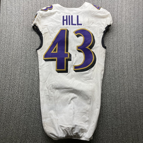 Crucial Catch - Ravens Justice Hill Game Used Jersey (10/06/24) Size 36