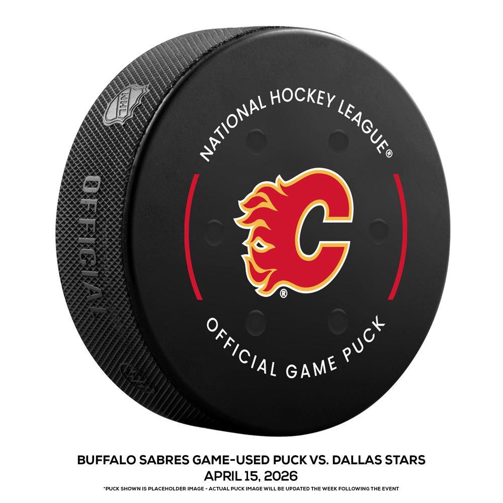 Buffalo Sabres Game-Used Puck vs. Dallas Stars on April 15, 2026