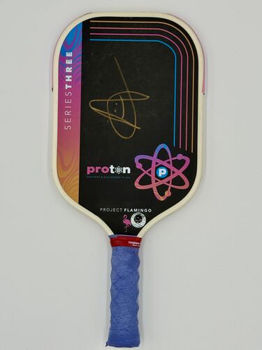 Photo of Alex Crum Match Used Signed Paddle