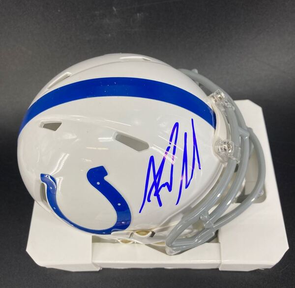 NFL - Colts Riley Leonard Signed Mini Helmet