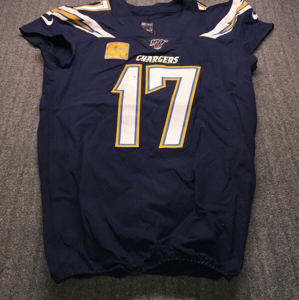 STS - Chargers Philip Rivers Game Worn Jersey (11/3/19) Size 44 with Cap...
