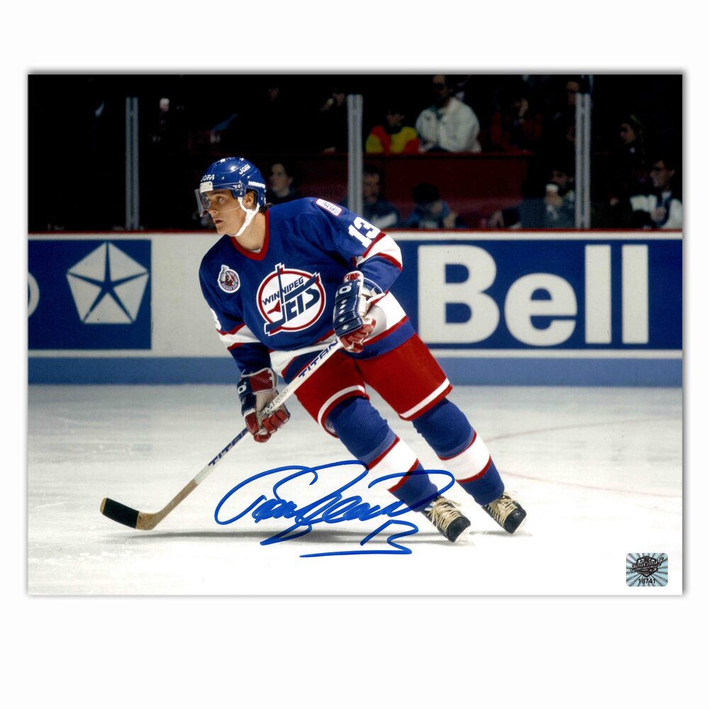 Teemu Selanne Autographed Winnipeg Jets Blue 8x10 Horizontal Photo