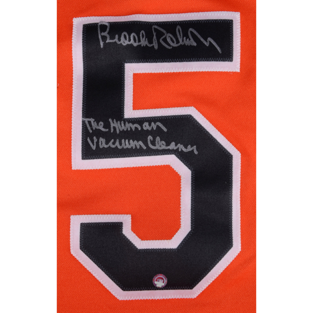 Brooks Robinson Baltimore Orioles Autographed Orange Throwback Jersey