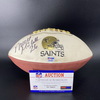 NFL - Saints Deuce McAllister Signed Panel Ball with Saints Logo