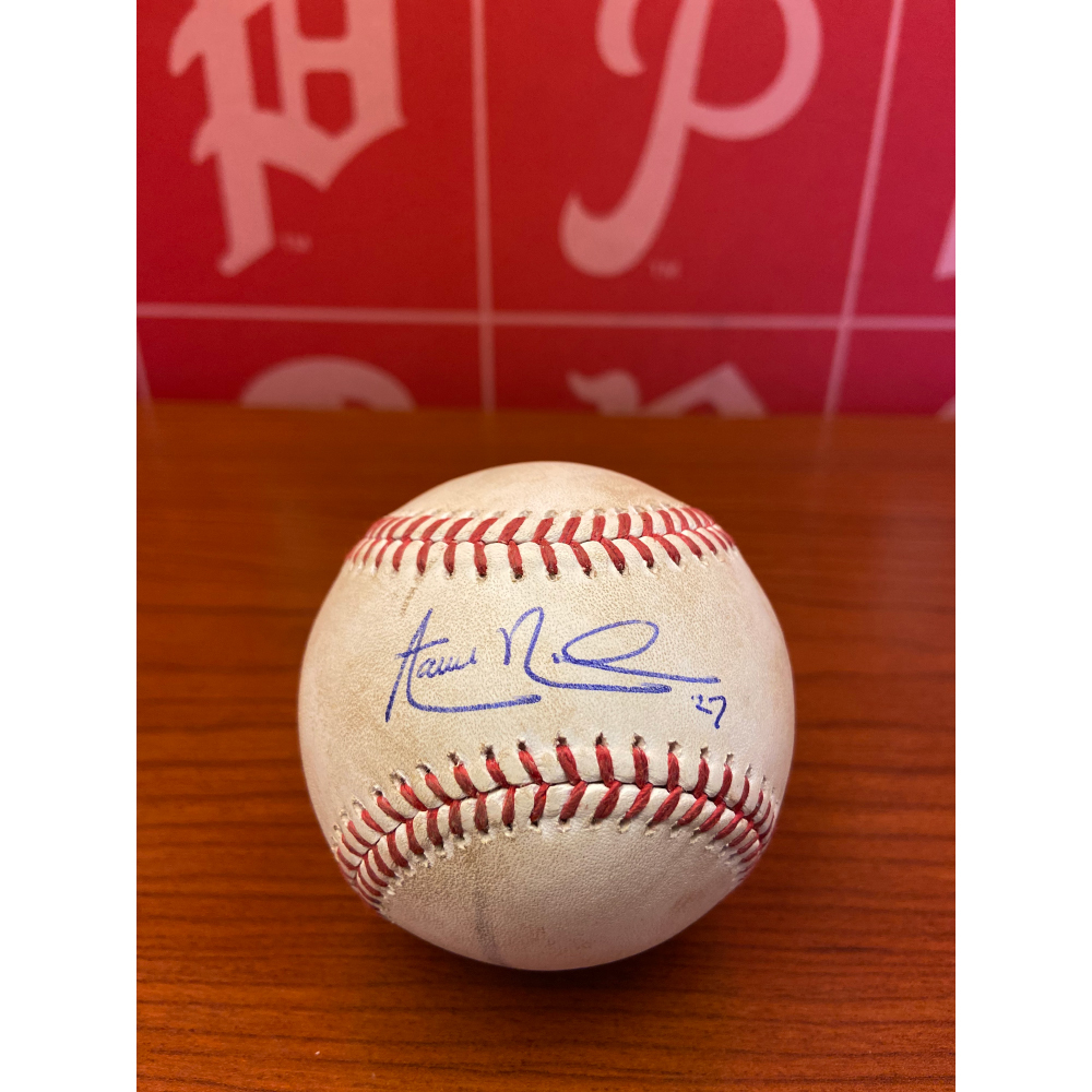 Aaron Nola Autographed GameUsed Baseball Philadelphia Phillies Auctions