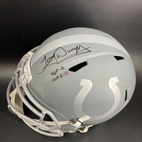 HOF - Colts Tony Dungy Signed Replica Slate Speed Helmet with HOF 16 Ins...