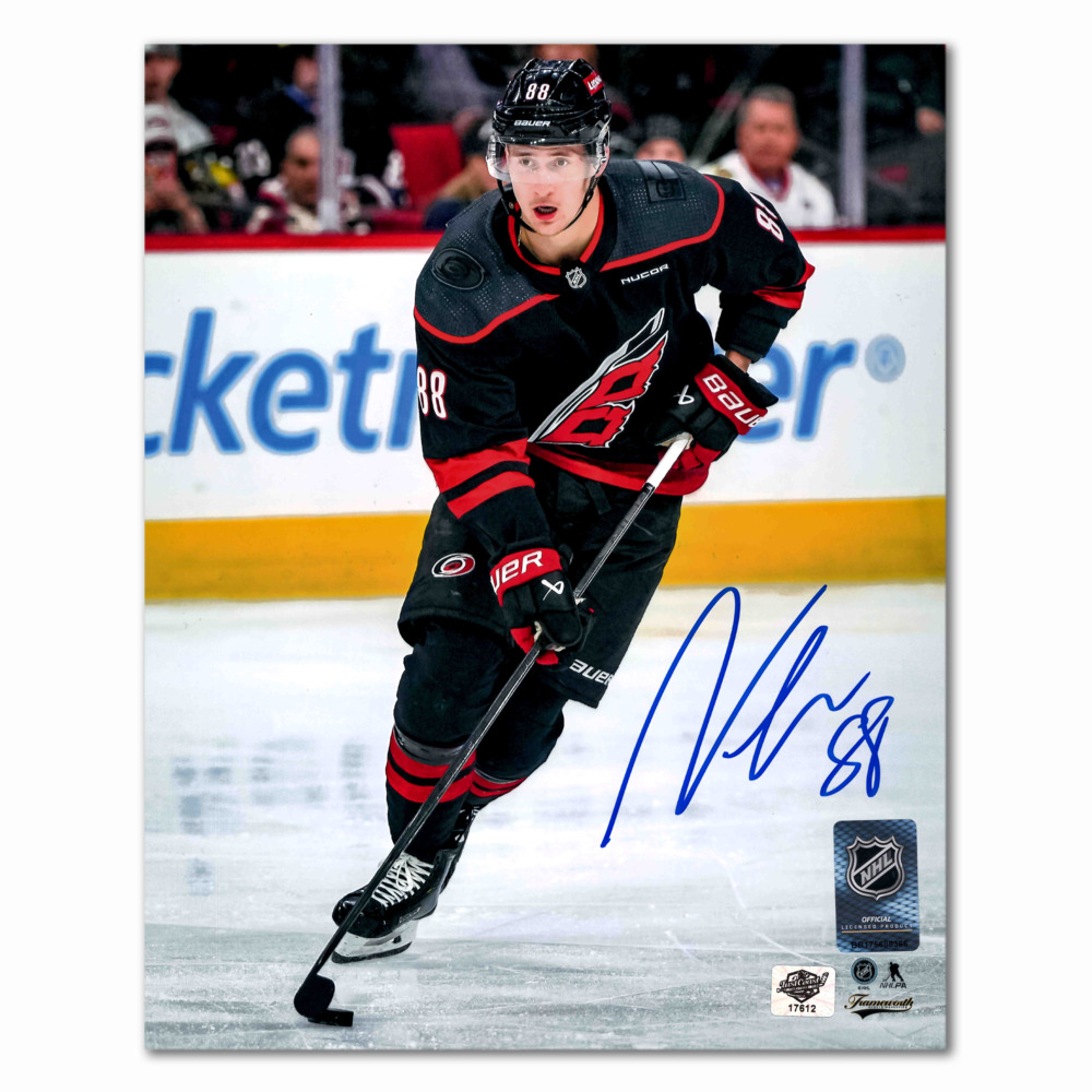 Martin Necas Autographed Carolina Hurricanes Home 8x10 Photo