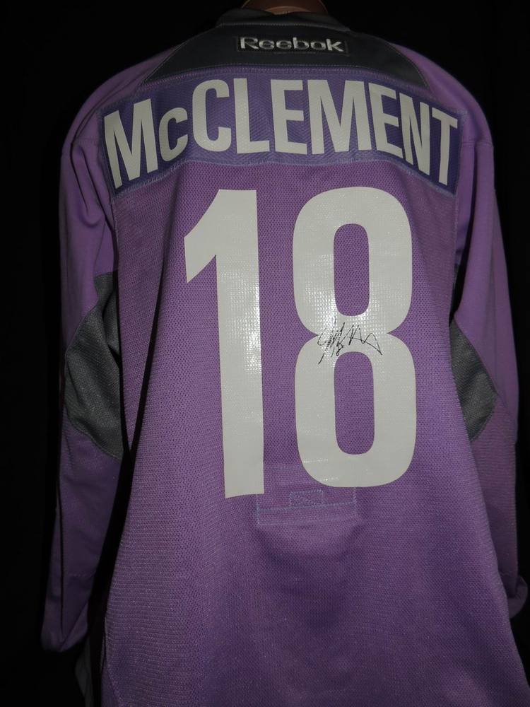 Carolina Hurricanes Authentic, Autographed Hockey Fights Cancer Jay