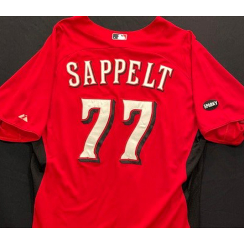 SAPPELT-77 -- Authentic Reds Jersey -- $1 Jersey Auction -- $5 Shipping -- Size 48 (Not MLB Authenticated)