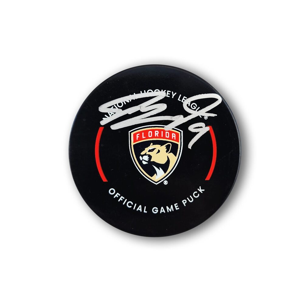 Sam Bennett Autographed Florida Panthers Official Hockey Puck