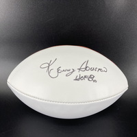 HOF - Cowboys Mel Renfro Signed Panel Ball With HOF 96 Inscription