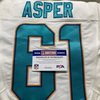 NFL - Dolphins Mark Asper Game Cut Jersey Size 44