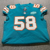 NFL - Dolphins Jason Strowbridge Game Cut Jersey Size 46 With Shula Patch