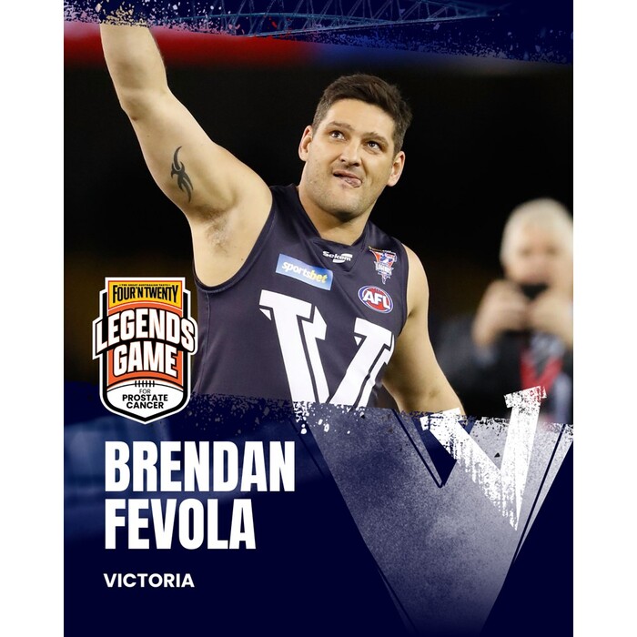 Photo of Brendan Fevola Victoria 2025 Legends Game Match-Worn Guernsey