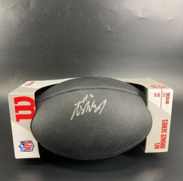 NFL - Raiders Ashton Jeanty Signed Black Composite Silver Series Football