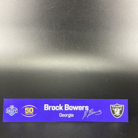 NFL - Raiders Brock Bowers Signed Event Used Player Name Tent Card