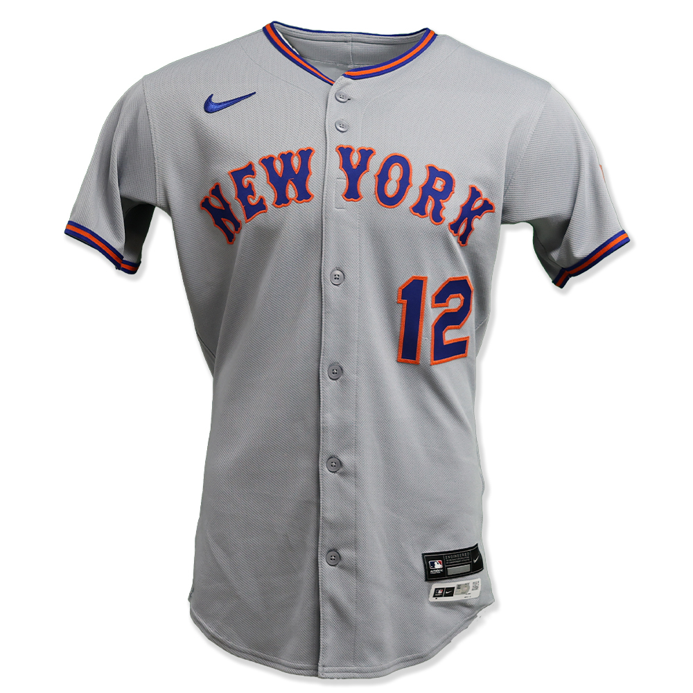 Francisco Lindor #12 - Game-Used Road Grey Jersey - 2025 Opening