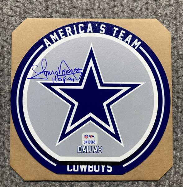 HOF - Cowboys Tony Dorsett Signed 3D Metal Wall Art (8x8)