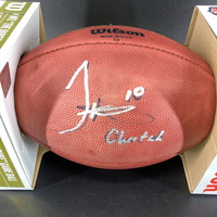 NFL - Chiefs Tyreek Hill Signed Authentic Football Signed Twice with Che...