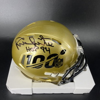HOF - Cowboys Randy White Signed NFL 100 Mini Helmet with HOF 94 Inscrip...