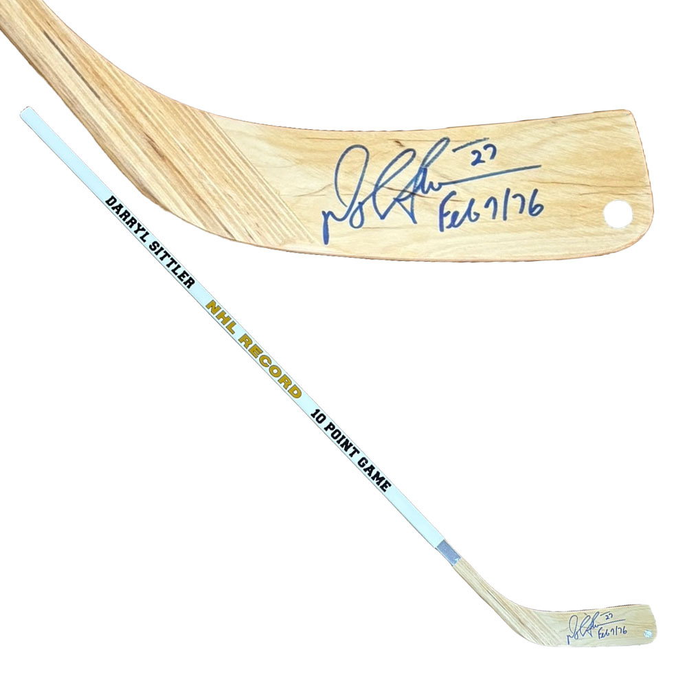 Darryl Sittler Autographed Commemorative NHL Record 10 Point Night Stick