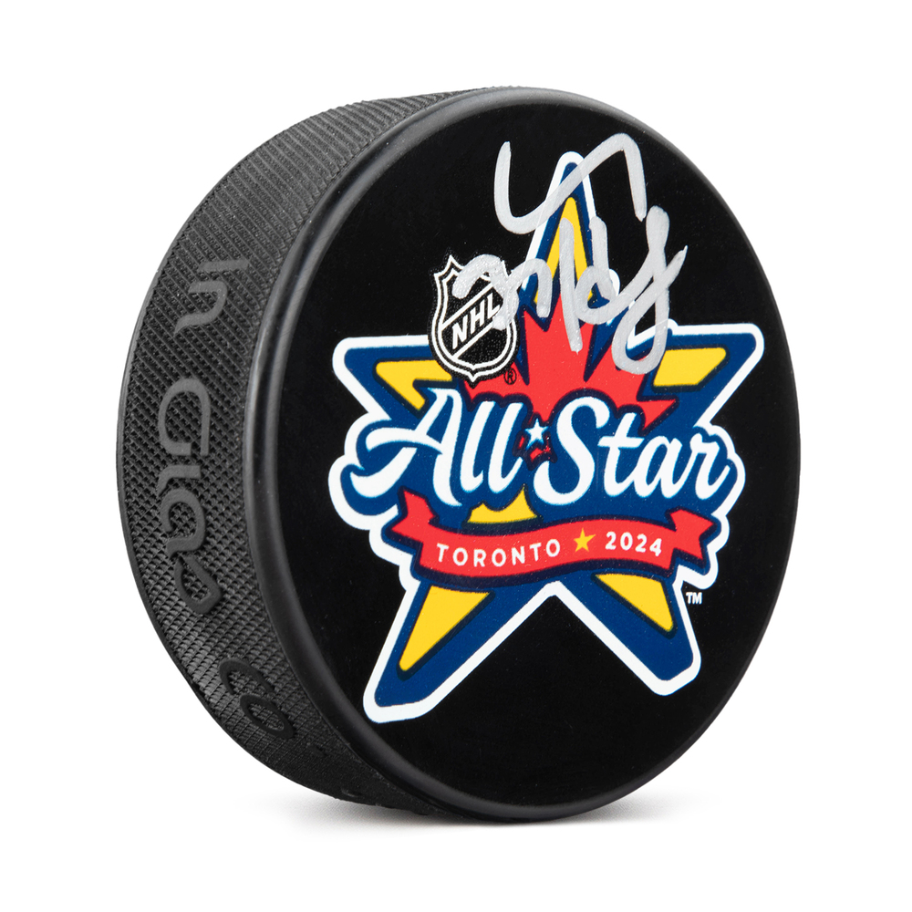 Connor Hellebuyck Autographed 2024 NHL All-Star Game Puck