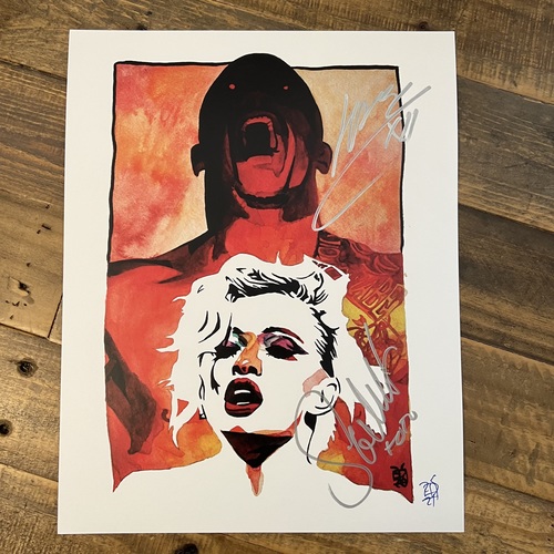 Karrion Kross and Scarlet SIGNED 11x14 Rob Schamberger Art Print