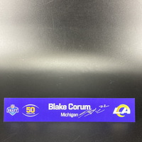 NFL - Rams Blake Corum Signed Event Used Player Name Tent Card